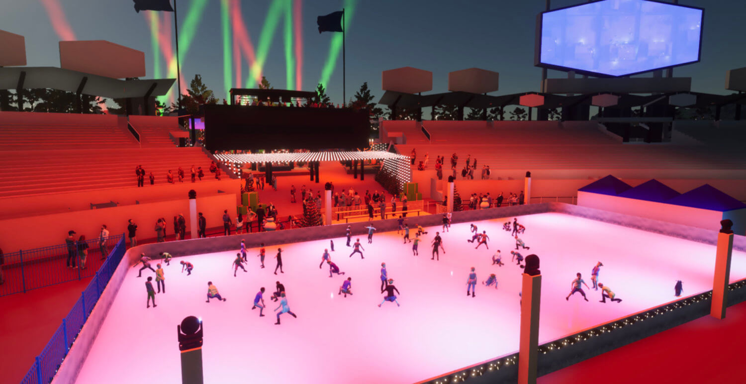 Dodger Stadium ice skating