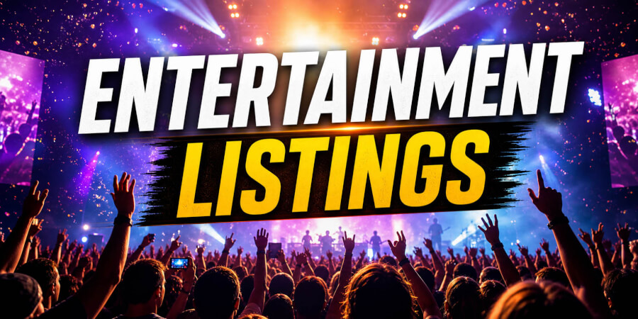 Entertainment listings banner