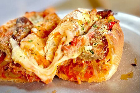 Vitos Pizza sausage pepper sandwich